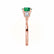 Lovetta Round cut emerald and diamond engagement ring rose gold shoulder set Lily Arkwright