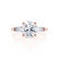 LOVETTA - Round & Baguette Lab Diamond 18k Rose Gold Trilogy Engagement Ring Lily Arkwright