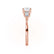 LOVETTA - Round & Baguette Moissanite 18k Rose Gold Trilogy Engagement Ring Lily Arkwright