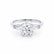 LOVETTA - Round & Baguette Moissanite 18k White Gold Trilogy Engagement Ring Lily Arkwright