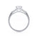 LOVETTA - Round & Baguette Cut Moissanite 18k White Gold Trilogy