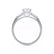 LOVETTA - Round & Baguette Lab Diamond 18k White Gold Trilogy Engagement Ring Lily Arkwright