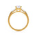 LOVETTA - Round & Baguette Moissanite 18k Yellow Gold Trilogy Engagement Ring Lily Arkwright