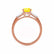 LOVETTA - Round & Baguette Chatham® Yellow Sapphire 18k Rose Gold Trilogy Engagement Ring Lily Arkwright