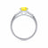 LOVETTA - Round & Baguette Chatham® Yellow Sapphire 18k White Gold Trilogy Engagement Ring Lily Arkwright