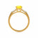 LOVETTA - Round & Baguette Chatham® Yellow Sapphire 18k Yellow Gold Trilogy Engagement Ring Lily Arkwright