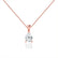 LUCINDA - Pear Cut Moissanite 3 Claw Pendant 18k Rose Gold Pendant Lily Arkwright