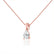 LUCINDA - Pear Cut Moissanite 3 Claw Pendant 18k Rose Gold Pendant Lily Arkwright