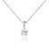 LUCINDA - Pear Cut Moissanite 3 Claw Pendant 18k White Gold Pendant Lily Arkwright