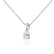 LUCINDA - Pear Cut Moissanite 3 Claw Pendant 18k White Gold Pendant Lily Arkwright