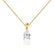 LUCINDA - Pear Cut Moissanite 3 Claw Pendant 18k Yellow Gold Pendant Lily Arkwright