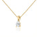 LUCINDA - Pear Cut Moissanite 3 Claw Pendant 18k Yellow Gold Pendant Lily Arkwright