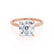 LULU - Asscher Moissanite 18k Rose Gold Petite Solitaire Ring Engagement Ring Lily Arkwright