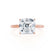 LULU - Asscher Moissanite 18k Rose Gold Petite Solitaire Ring Engagement Ring Lily Arkwright