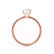LULU - Round Cut Moissanite 18k Rose Gold Petite Solitaire Ring