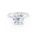 LULU - Asscher Moissanite 950 Platinum Petite Solitaire Ring Engagement Ring Lily Arkwright