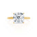 LULU - Asscher Moissanite 18k Yellow Gold Petite Solitaire Ring Engagement Ring Lily Arkwright