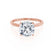 LULU - Cushion Lab Diamond 18k Rose Gold Petite Solitaire Engagement Ring Lily Arkwright