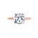 LULU - Cushion Lab Diamond 18k Rose Gold Petite Solitaire Engagement Ring Lily Arkwright