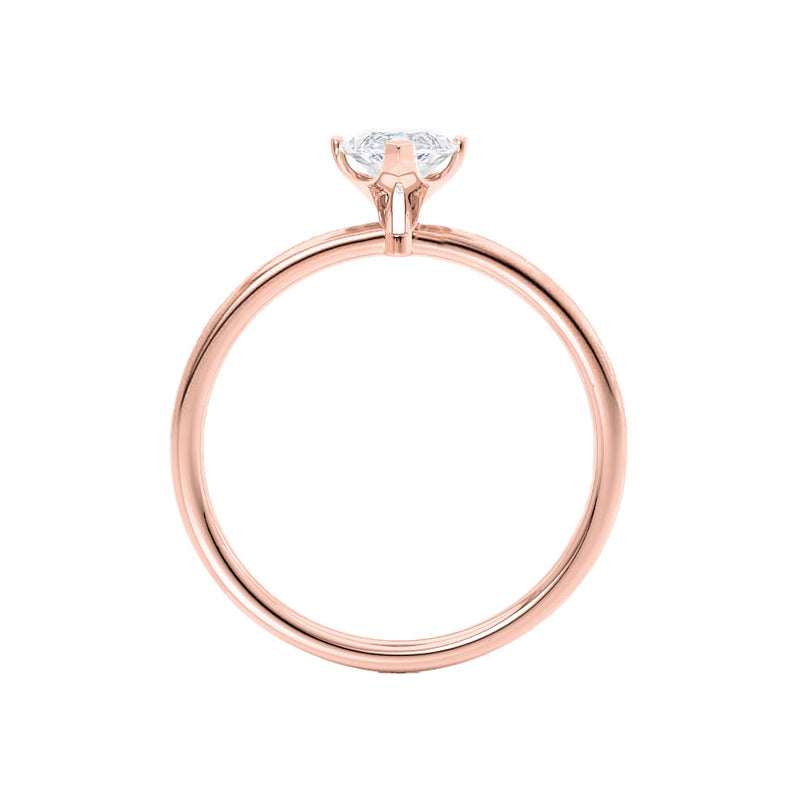 LULU - Marquise Moissanite 18k Rose Gold Petite Solitaire Ring Engagement Ring Lily Arkwright
