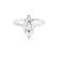 LULU - Marquise Moissanite 18k White Gold Petite Solitaire Ring Engagement Ring Lily Arkwright