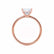 LULU - Princess Moissanite 18k Rose Gold Petite Solitaire Engagement Ring Lily Arkwright