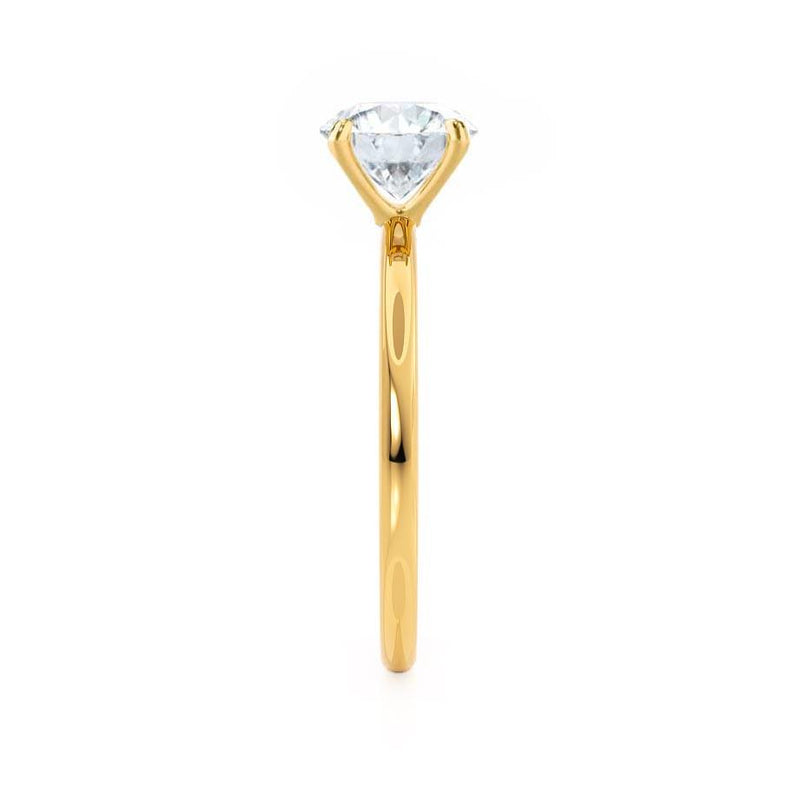 LULU - Radiant Lab Diamond 18k Yellow Gold Solitaire Engagement Ring Lily Arkwright