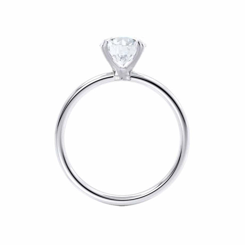 LULU - Elongated Cushion Lab Diamond Platinum Petite Solitaire Engagement Ring Lily Arkwright