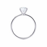 LULU - Elongated Cushion Moissanite 18k White Gold Petite Solitaire Ring Engagement Ring Lily Arkwright