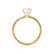 LULU - Emerald Lab Diamond 18k Yellow Gold Petite Solitaire Engagement Ring Lily Arkwright