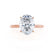 LULU - Oval Moissanite 18k Rose Gold Petite Solitaire Engagement Ring Lily Arkwright