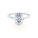 LULU - Oval Moissanite 18k White Gold Petite Solitaire Ring Engagement Ring Lily Arkwright