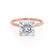 LULU - Princess Moissanite 18k Rose Gold Petite Solitaire Engagement Ring Lily Arkwright