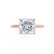 LULU - Princess Moissanite 18k Rose Gold Petite Solitaire Engagement Ring Lily Arkwright