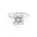 LULU - Princess Moissanite 18k White Gold Petite Solitaire Ring Engagement Ring Lily Arkwright