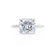 LULU - Princess Moissanite 18k White Gold Petite Solitaire Ring Engagement Ring Lily Arkwright
