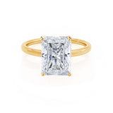 LULU - Ex Display Radiant 2.70ct Moissanite 18k Yellow Gold Petite Solitaire Ring Engagement Ring Lily Arkwright
