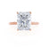 LULU - Radiant Lab Diamond 18k Rose Gold Solitaire Engagement Ring Lily Arkwright