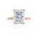 LULU - Radiant Moissanite 18k Yellow Rose Petite Solitaire Ring Engagement Ring Lily Arkwright