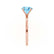 LULU - Chatham® Round Aqua Spinel 18k Rose Gold Petite Solitaire Engagement Ring Lily Arkwright