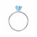 LULU - Chatham® Round Aqua Spinel 18k White Gold Petite Solitaire Engagement Ring Lily Arkwright