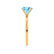 LULU - Chatham® Round Aqua Spinel 18k Yellow Gold Petite Solitaire Engagement Ring Lily Arkwright
