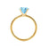 LULU - Chatham® Round Aqua Spinel 18k Yellow Gold Petite Solitaire Engagement Ring Lily Arkwright