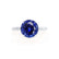 LULU - Round Blue Sapphire 950 platinum Petite Solitaire Ring Engagement Ring Lily Arkwright