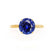 LULU - Round Blue Sapphire 18k Yellow Gold Petite Solitaire Ring Engagement Ring Lily Arkwright