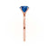 LULU - Round Blue Sapphire 18k Rose Gold Petite Solitaire Ring Engagement Ring Lily Arkwright