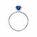 LULU - Round Blue Sapphire 950 Platinum Petite Solitaire Ring Engagement Ring Lily Arkwright