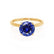 LULU - Round Blue Sapphire 18k Yellow Gold Petite Solitaire Ring Engagement Ring Lily Arkwright