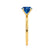 LULU - Round Blue Sapphire 18k Yellow Gold Petite Solitaire Ring Engagement Ring Lily Arkwright