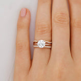 LULU - Round Moissanite 18k Yellow Gold Petite Solitaire Engagement Ring Lily Arkwright